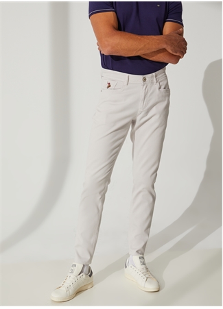 U.S. Polo Assn. Normal Bel Normal Paça Slim Fit Açık Gri Erkek Pantolon MICHAEL23Y_7