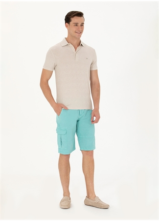 U.S. Polo Assn. Normal Bel Comfort Fit Mint Erkek Bermuda Şort PURVIS_1