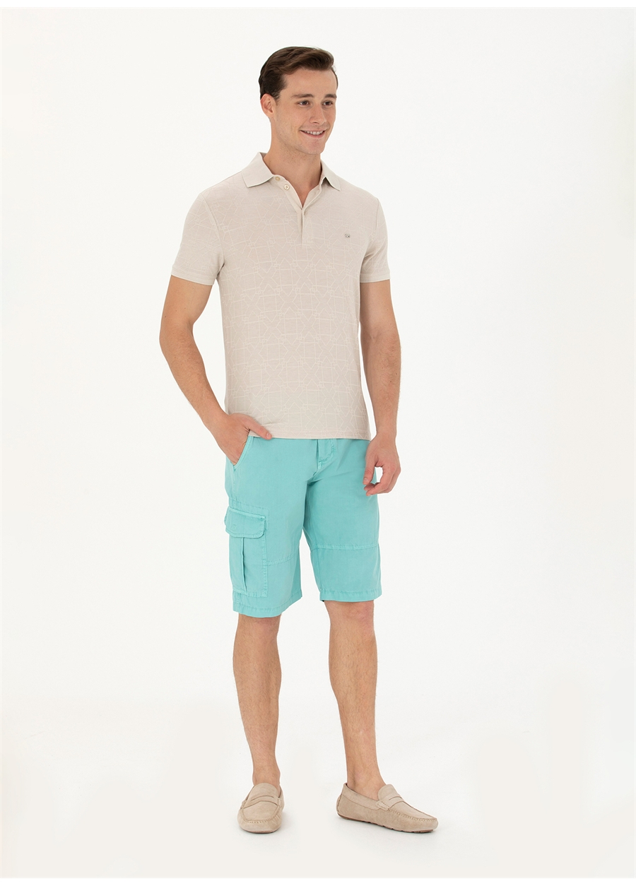 U.S. Polo Assn. Normal Bel Comfort Fit Mint Erkek Bermuda Şort PURVIS_1