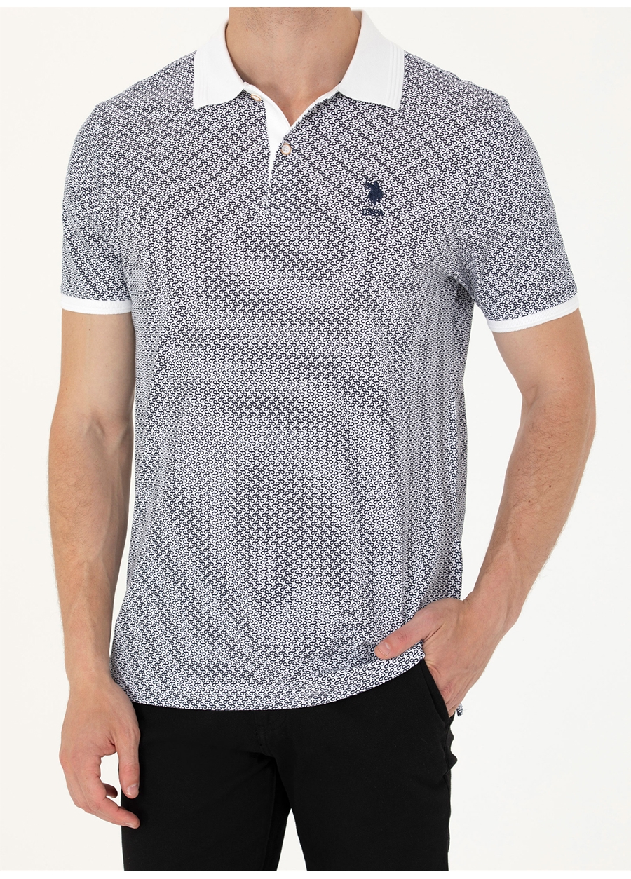 U.S. Polo Assn. Polo Yaka Beyaz Erkek T-Shirt UDINE_5