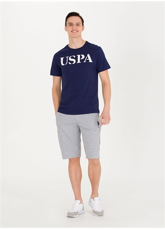 U.S. Polo Assn. Gri Melanj Erkek Sweat Şort DUSTYIY023