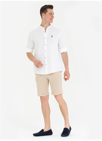 U.S. Polo Assn. Normal Bel Regular Fit Kum Erkek Bermuda Şort VAYNES_2