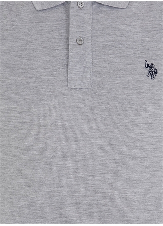 U.S. Polo Assn. Gri Melanj Erkek Polo T-Shirt GTP04IY023_5