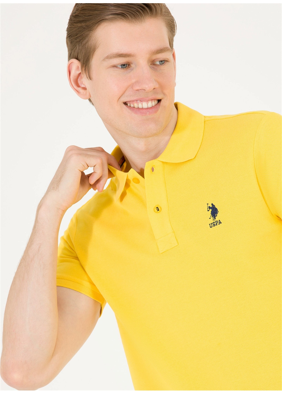 U.S. Polo Assn. Koyu Sarı Erkek Polo T-Shirt TP04IY023