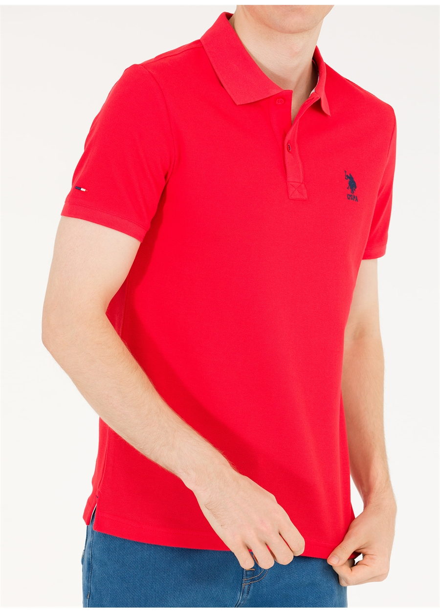 U.S. Polo Assn. Kırmızı Erkek Polo T-Shirt TP04IY023_5