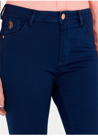 U.S. Polo Assn. Normal Bel Dar Paça Toothpick Mavi Kadın Denim Pantolon RC-ISSY23Y-O._4