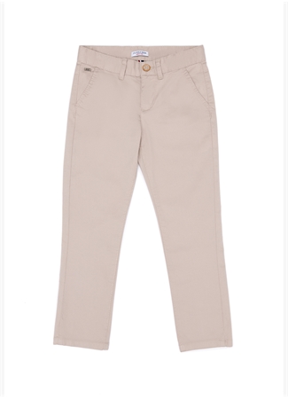 U.S. Polo Assn. Gri Erkek Çocuk Boru Paça Slim Fit Düz Chino Pantolon GIRNOKIDS23Y_1