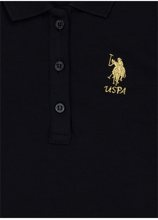 U.S. Polo Assn. Düz Siyah Kız Çocuk Polo T-Shirt MTSKIDS_2