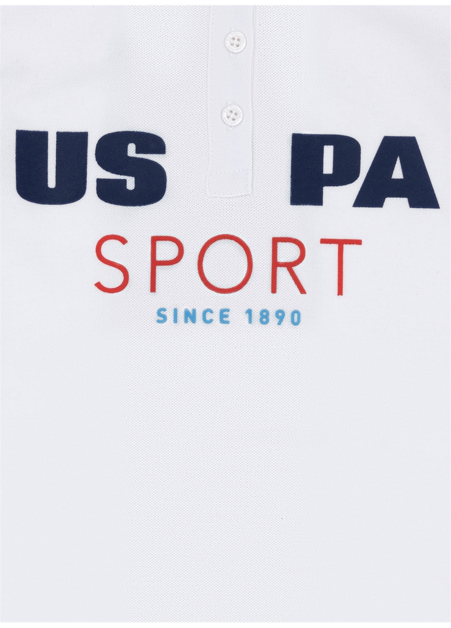 U.S. Polo Assn. Baskılı Beyaz Kız Çocuk Polo T-Shirt MILENA-TKIDS_3