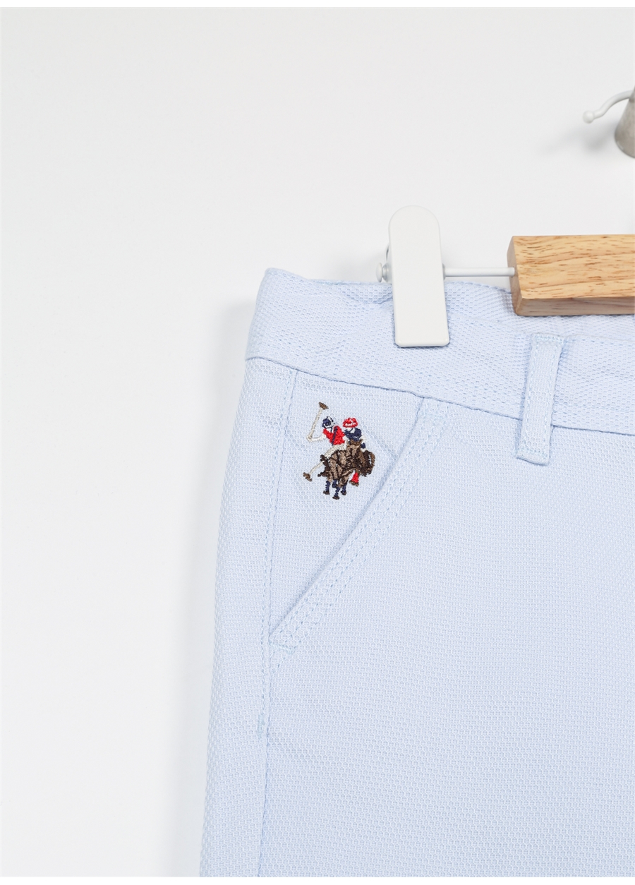 U.S. Polo Assn. Mavi Erkek Çocuk Boru Paça Slim Fit Düz Chino Pantolon KENNKIDS23Y_2