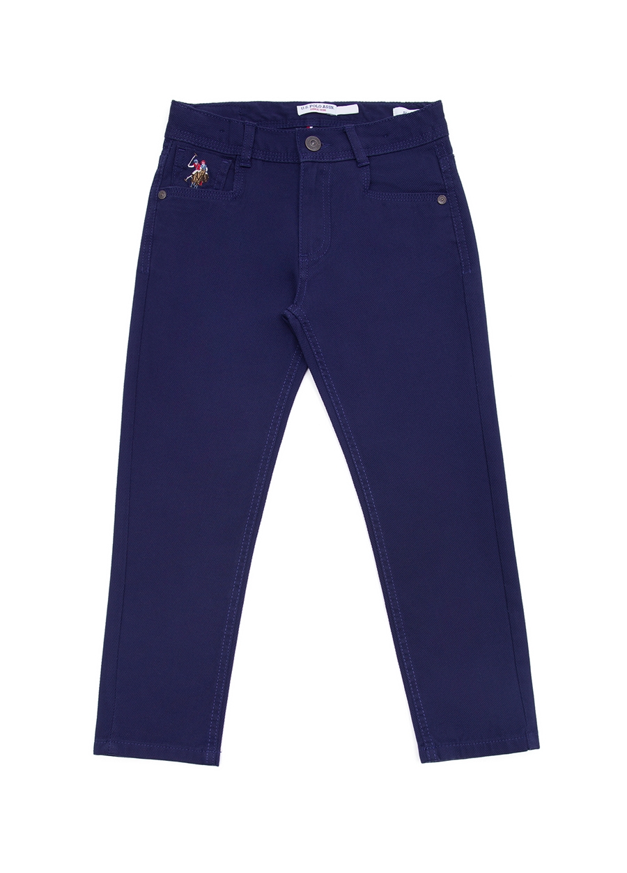 U.S. Polo Assn. Lacivert Erkek Çocuk Boru Paça Slim Fit Düz Chino Pantolon MICHAELKIDS23Y_2