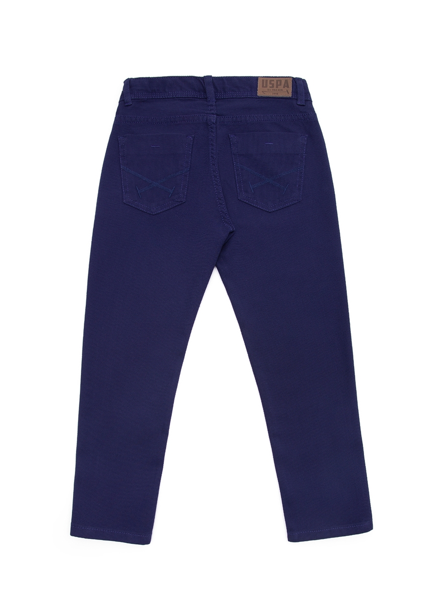 U.S. Polo Assn. Lacivert Erkek Çocuk Boru Paça Slim Fit Düz Chino Pantolon MICHAELKIDS23Y_4