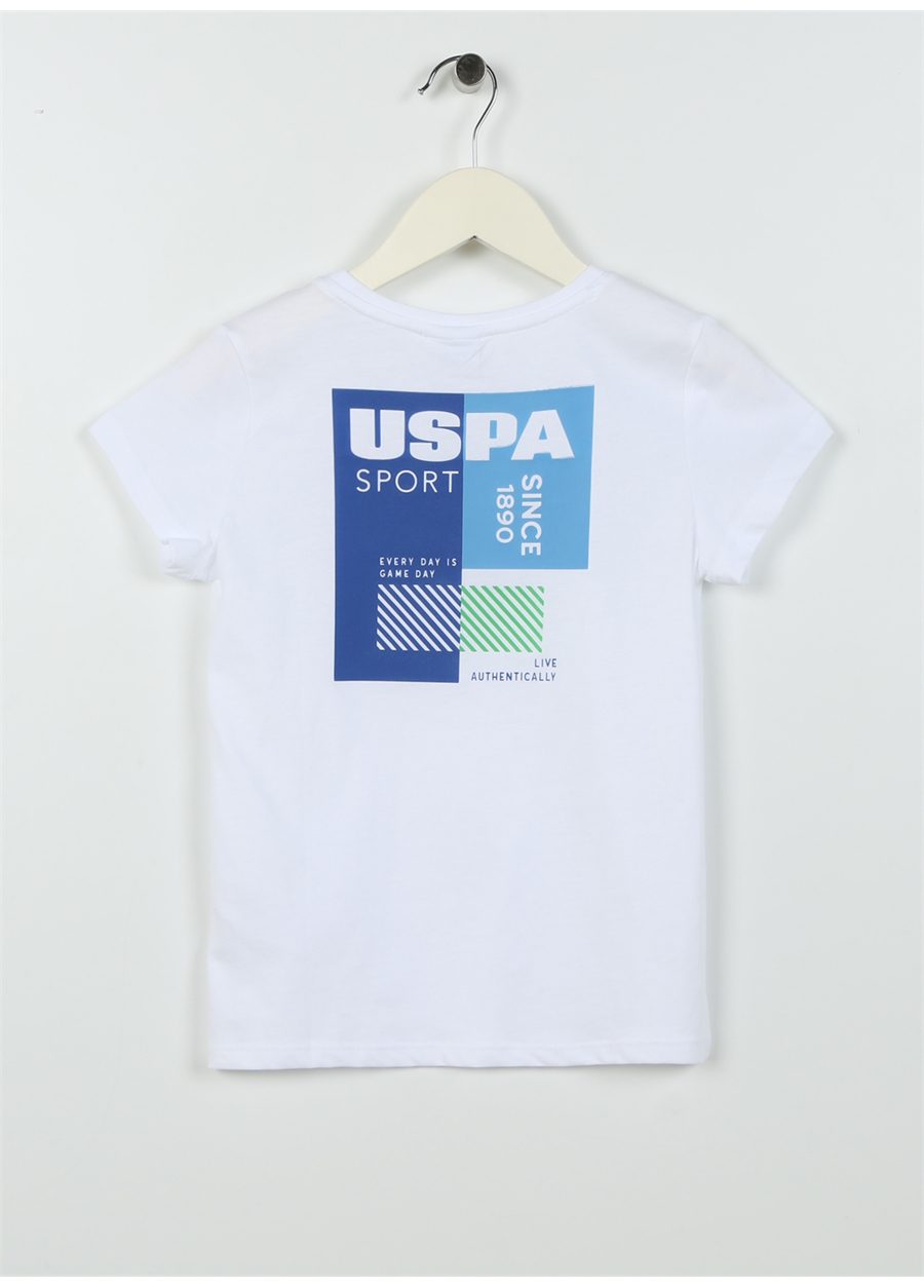 U.S. Polo Assn. Baskılı Beyaz Erkek Çocuk T-Shirt BANCAYKIDS_1