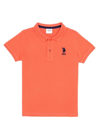 U.S. Polo Assn. Pembe Erkek Çocuk Polo Yaka Kısa Kollu Düz Polo T-Shirt TP01IY023_0