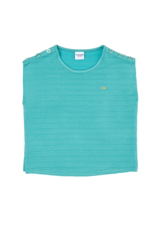 U.S. Polo Assn. Düz Mint Kız Çocuk T-Shirt PEL_0