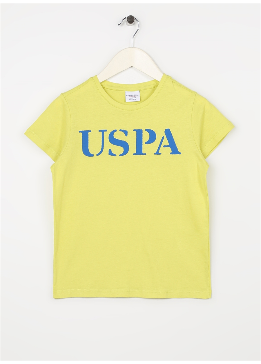 U.S. Polo Assn. Baskılı Açık Yeşil Erkek Çocuk T-Shirt GEARTKIDSIY023