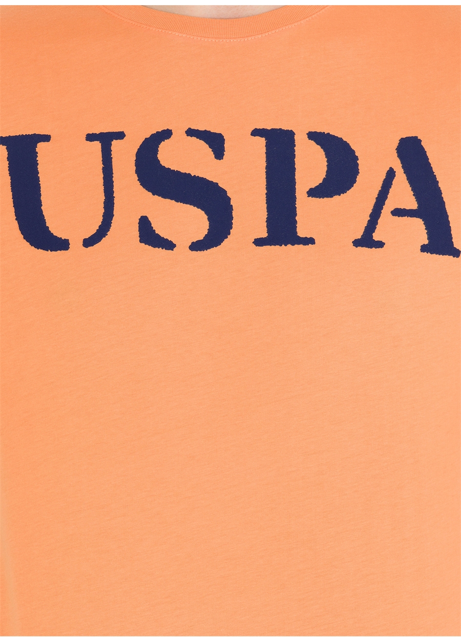 U.S. Polo Assn. Bisiklet Yaka Turuncu Erkek T-Shirt GEARTIY023_5