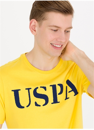 U.S. Polo Assn. Bisiklet Yaka Koyu Sarı Erkek T-Shirt GEARTIY023_1