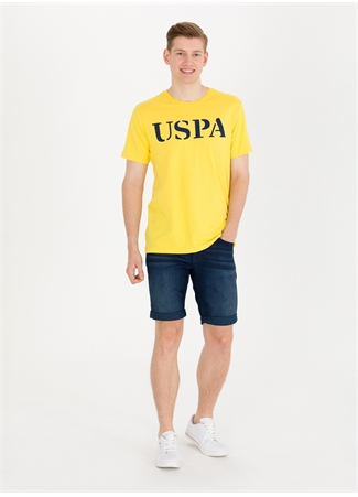 U.S. Polo Assn. Bisiklet Yaka Koyu Sarı Erkek T-Shirt GEARTIY023_3