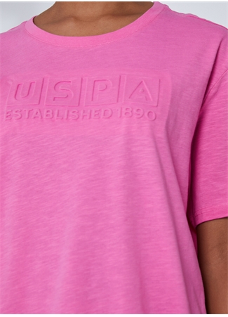 U.S. Polo Assn. Bisiklet Yaka Pembe Erkek T-Shirt MEKSIKA_4