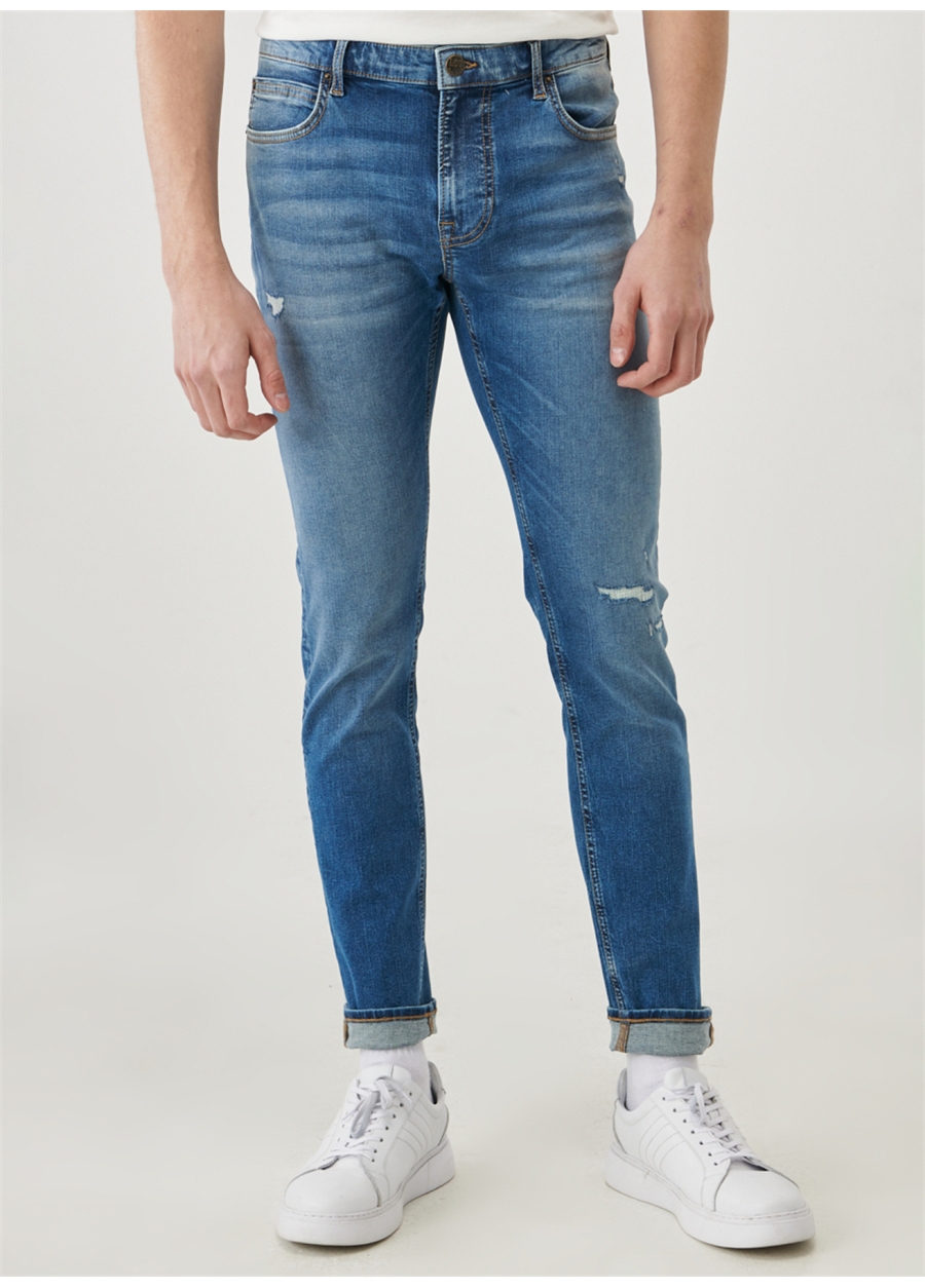 Lee Malone Skinny Jean Erkek Standart Bel Regular Fit Denim Pantolon L736010396_1