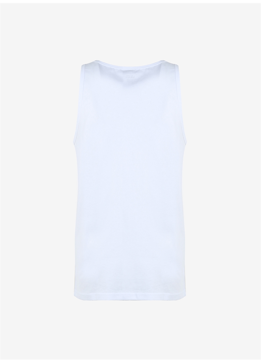 Vans Yuvarlak Yaka Düz Beyaz Erkek T-Shirt VN00055VWHT1 CLASSIC VANS TANK-B_1