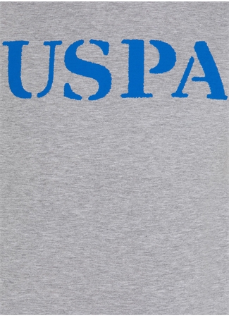 U.S. Polo Assn. Bisiklet Yaka Gri Melanj Erkek T-Shirt GEARTIY023_5