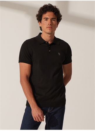 U.S. Polo Assn. Polo Yaka Regular Fit Siyah Erkek Kazak RAHAL-IY23_1