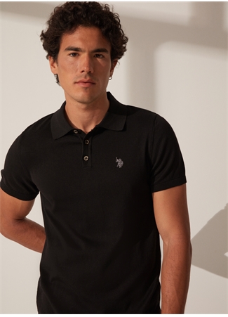 U.S. Polo Assn. Polo Yaka Regular Fit Siyah Erkek Kazak RAHAL-IY23_3