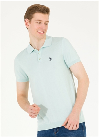 U.S. Polo Assn. Polo Yaka Regular Fit Yeşil Erkek Kazak RAHAL-IY23