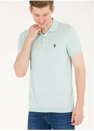 U.S. Polo Assn. Polo Yaka Regular Fit Yeşil Erkek Kazak RAHAL-IY23_1