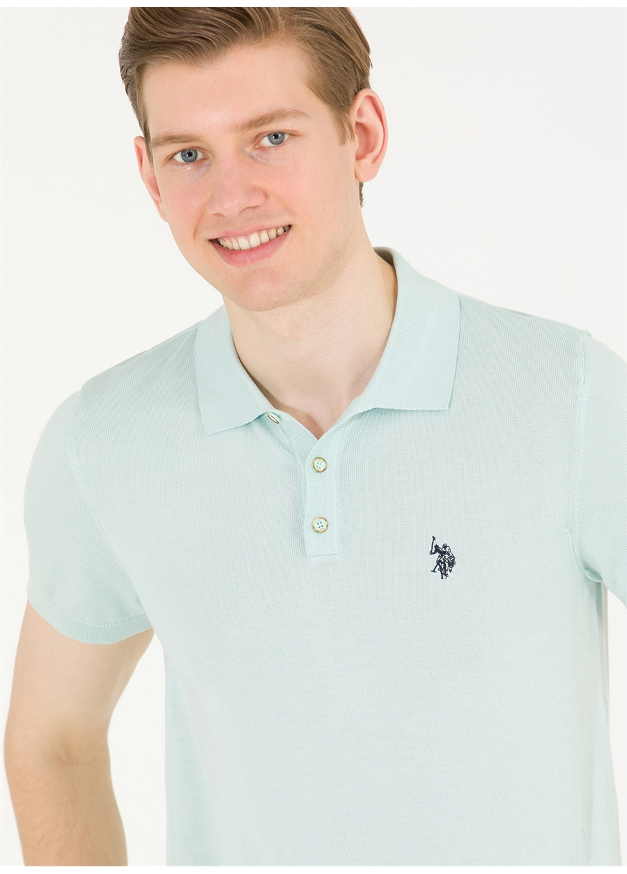 U.S. Polo Assn. Polo Yaka Regular Fit Yeşil Erkek Kazak RAHAL-IY23_2