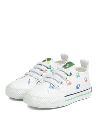 Benetton Beyaz Kız Çocuk Sneaker BN-30661_3