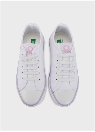 Benetton Beyaz - Lila Kız Çocuk Sneaker BN-30175_4