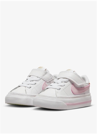 Nike Bebek Beyaz - Pembe Yürüyüş Ayakkabısı DA5382-115 NIKE COURT LEGACY (TDV)_4