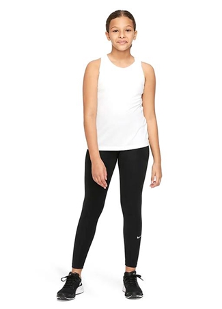 Nike Çocuk Siyah - Gri - Gümüş Dar Paça Tayt DQ8836-010 G NK DF ONE LEGGING_3