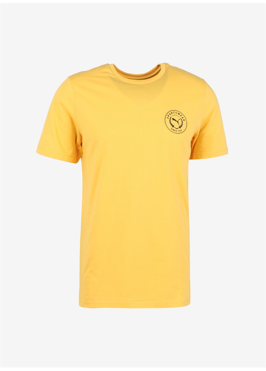 Puma Sarı Erkek Yuvarlak Yaka T-Shirt 67995503 Men S TEE