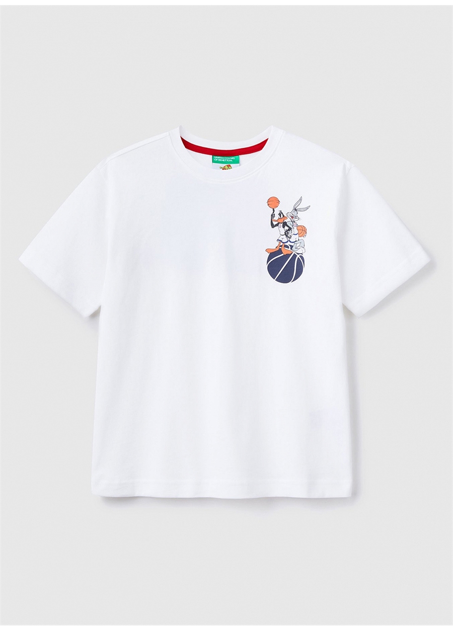 Benetton Beyaz Erkek Çocuk T-Shirt 3096C10CL