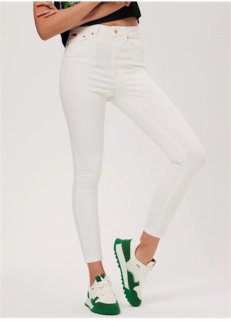Lee Cooper JAYCEE WHITE Yüksek Bel Dar Paça Skinny Fit Kadın Denim Pantolon 232 LCF 121011_1