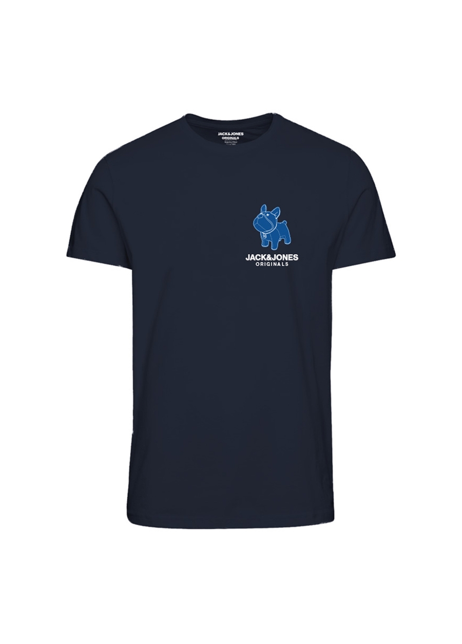 Jack & Jones Desenli Lacivert Erkek Çocuk T-Shirt 12234208