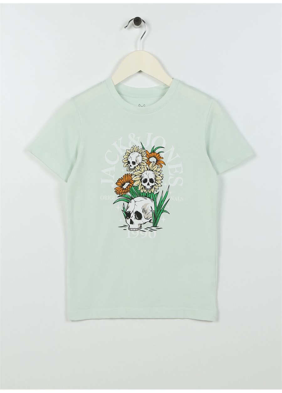 Jack & Jones Desenli Mavi Erkek Çocuk T-Shirt 12235519