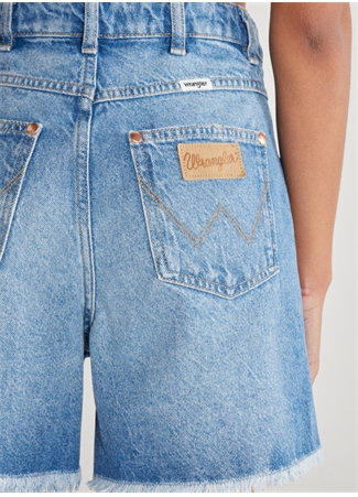 Wrangler Normal Bel Regular Fit Açık Mavi Kadın Şort W231342404_3