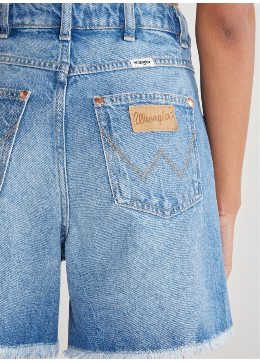 Wrangler Normal Bel Regular Fit Açık Mavi Kadın Şort W231342404_3