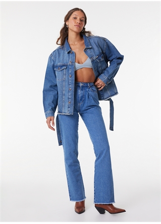 Wrangler Lacivert Kadın Oversize Denim Ceket W231616XT_0