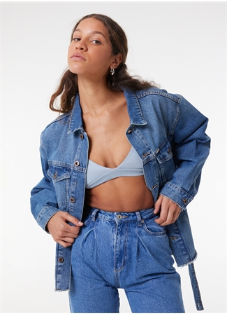 Wrangler Lacivert Kadın Oversize Denim Ceket W231616XT_2