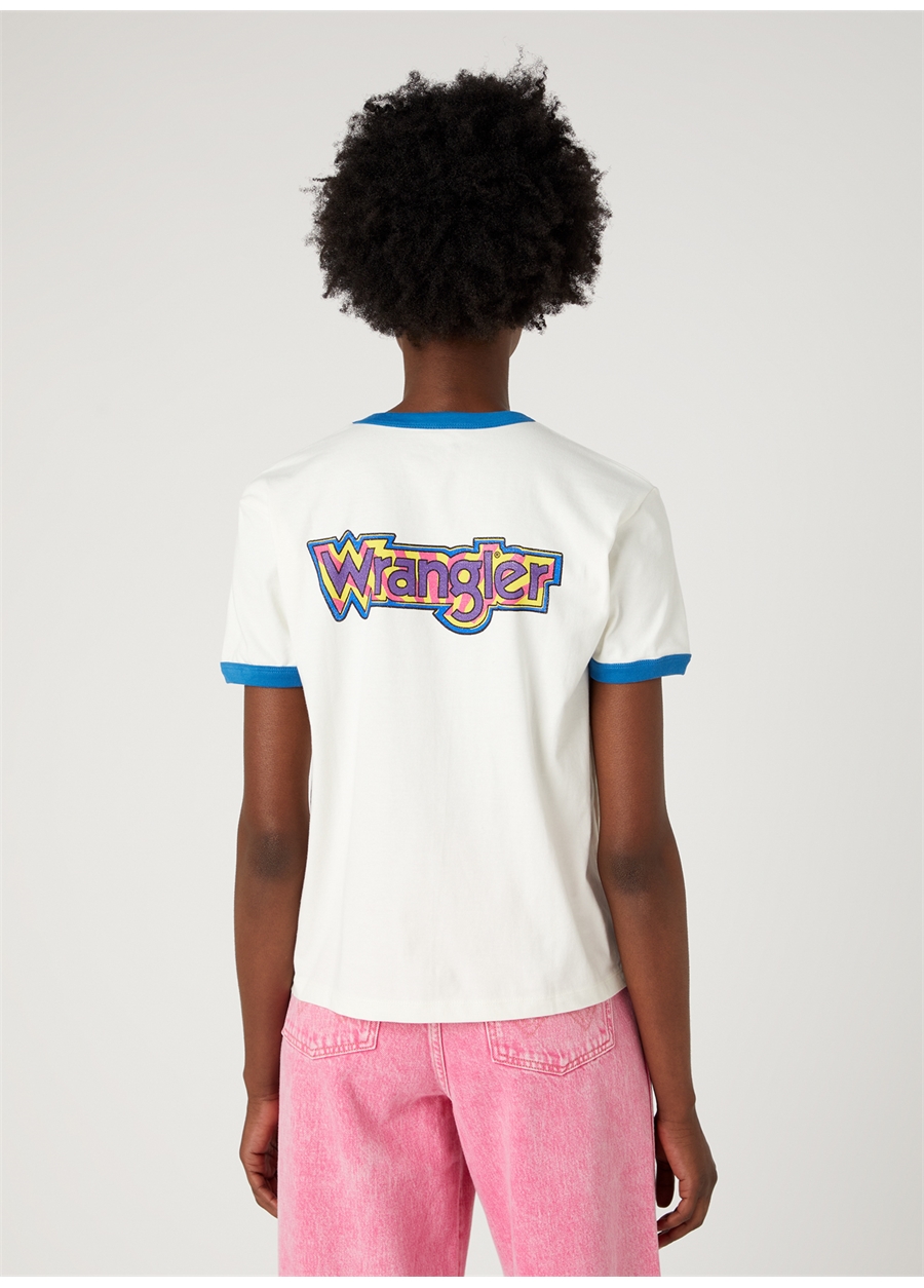 Wrangler Bisiklet Yaka Beyaz Kadın T-Shirt W7S0EEW02_3