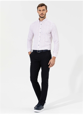 Pierre Cardin Normal Bel Normal Paça Slim Fit Siyah Erkek Pantolon BUTON_0