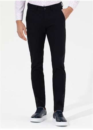 Pierre Cardin Normal Bel Normal Paça Slim Fit Siyah Erkek Pantolon BUTON_1