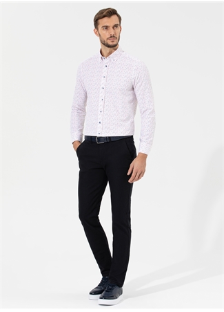 Pierre Cardin Normal Bel Normal Paça Slim Fit Siyah Erkek Pantolon BUTON_2