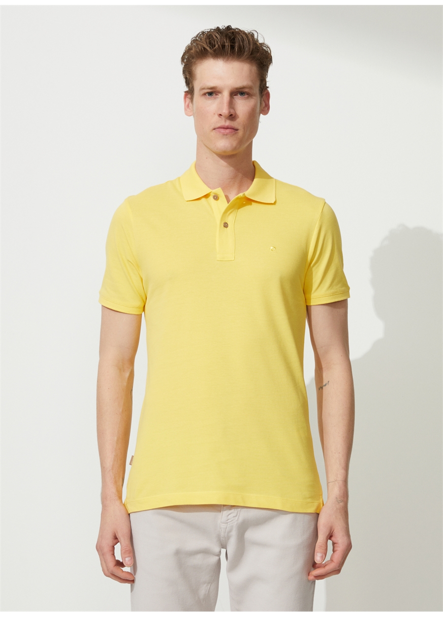 Pierre Cardin Düz Açık Sarı Erkek Polo T-Shirt EARTH